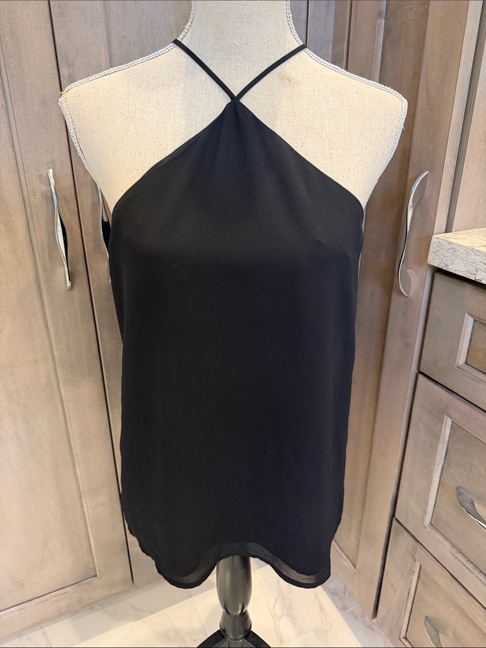 Naked Zebra Brand Black Halter Top